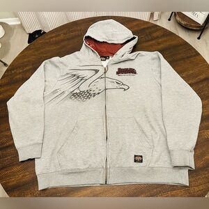 Harley-Davidson Men's 2XL 120th Anniversary Full Zip Up Hoodie Gray